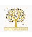Pictura Tarjeta Arabesque - 16x16cm - Tematica de Arboles - Tarjeta Triptica sin Envoltorio - Incluye Sobre Blanco - Papel con C