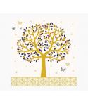 Pictura Tarjeta Arabesque - 16x16cm - Tematica de Arboles - Tarjeta Triptica sin Envoltorio - Incluye Sobre Blanco - Papel con C