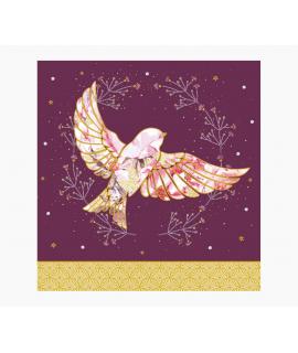 Pictura Tarjeta Arabesque - Tematica Golondrina - Triptica - Incluye Sobre Blanco - Papel con Certificacion FSC