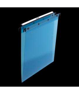 Elba Ultimate Carpetas Colgantes Cajon A4 - Resistente Polipropileno - Transparente para Facil Visibilidad - Color Azul