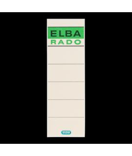 Elba Pack de 100 Unidades Etiquetas Adhesivas L80mm - Facil de Pegar - Medida de 80mm - Color Beige