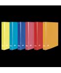 Elba Color Life Carpeta de Anillas 4Dx25mm Tamaño Folio - Lomo 40mm - Carton Forrado Exterior - Colores Surtidos