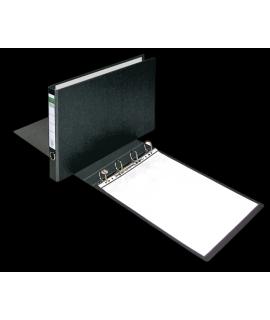 Elba Carton Compacto A3 Apaisado Carpeta de Anillas - Lomo 50mm - 4Dx35 - Color Negro
