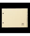 Elba Indice Alfabetico 4º 15 Posiciones - Cartulina de 180gr - Color Beige - Organizacion Alfabetica - Resistente y Duradero