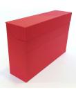 Elba Caja de Transferencia Resistente 39.6x25.4cm - Tapa con Cierre de Seguridad - Asa Ergonomica - Color Rojo Intenso