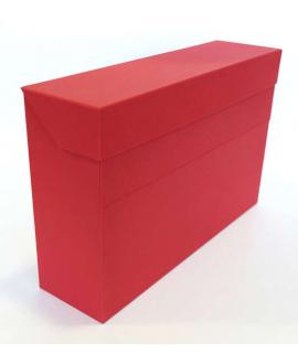 Elba Caja de Transferencia Resistente 39.6x25.4cm - Tapa con Cierre de Seguridad - Asa Ergonomica - Color Rojo Intenso