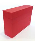 Elba Caja de Transferencia Resistente 39.6x25.4cm - Tapa con Cierre de Seguridad - Asa Ergonomica - Color Rojo Intenso