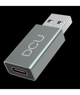 DCU Tecnologic Adaptador USB 3.0 a USB Tipo C Aluminio - Color Metal