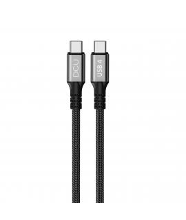 DCU Tecnologic Cable USB 4 Tipo C a USB Tipo C de Carga y Transferencia de Datos - 1m - Carga hasta 240W y Velocidad de 40G - Co
