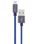 DCU Tecnologic Cable Lightning - 2m - Carga y Sincroniza tus Dispositivos Apple de Forma Rapida y Segura - Color Azul