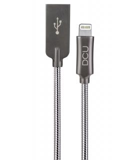 DCU Tecnologic Cable Lightning Pure Metal - Conector USB 2.0 y C89 - Resistente a Deshilacharse, Doblarse y Romperse - Recubrimi
