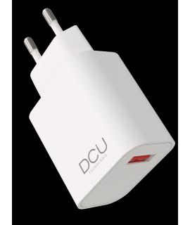 DCU Tecnologic Cargador USB Compacto 3.0 18W - Carga Rapida - Color Blanco