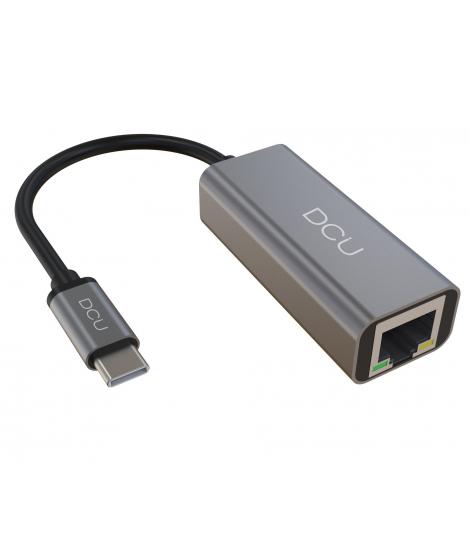 DCU Tecnologic Adaptador USB C - RJ45 Gigabit Ethernet 1000Mbps - Color Metal