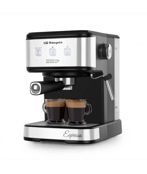 Orbegozo EX 5210 Cafetera Espresso Intenso - Presion 20 Bar - Potencia 1100 W - Panel Tactil - Deposito 1.5L - Valvula de Seguri