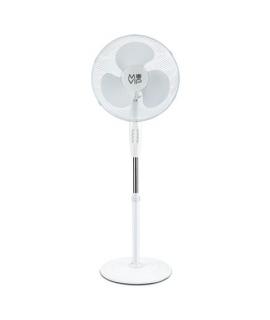 Muvip Ventilador de Pie - 40cm - 45w - Base Reforzada - 3 Velocidad - Color Blanco