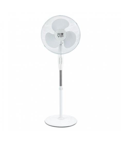 Muvip Ventilador de Pie - 40cm - 45w - Base Reforzada - 3 Velocidad - Color Blanco