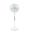 Muvip Ventilador de Pie 45W 3 Aspas - 3 Velocidades - Altura e Inclinacion Ajustables - Base Reforzada - Color Blanco