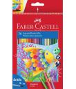 Faber-Castell Classic Colour Acuarelable Pack de 36 Lapices Hexagonales de Colores Acuarelables + Pincel - Resistencia a la Rotu