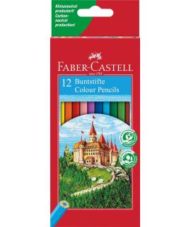 Faber-Castell Classic Colour Pack de 12 Lapices de Colores Hexagonales - Resistencia a la Rotura - Colores Surtidos