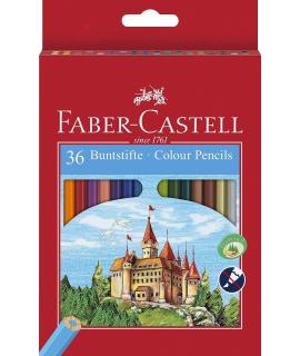 Faber-Castell Classic Colour Pack de 36 Lapices Hexagonales de Colores - Resistencia a la Rotura - Colores Surtidos