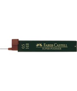 Faber-Castell 9065 Pack de 12 Minas Super-Polymer para Portaminas 0.5 HB - Resistentes y Suaves