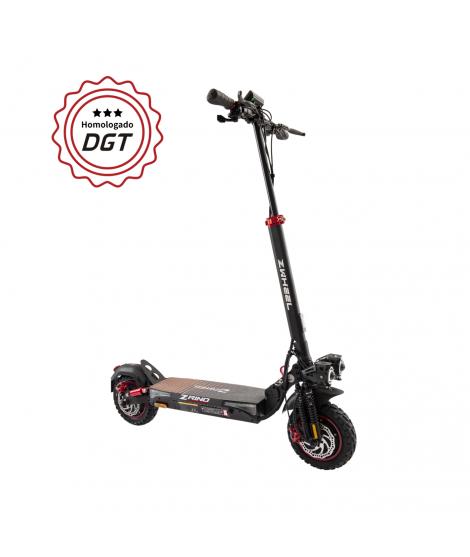 Zwheel ZRino Duo Max Patinete Electrico Motor 2x 500W - Homologado DGT - Autonomia hasta 70km - Suspension Hidraulica Delantera 