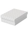 Esselte Pack de 3 Cajas Medianas de Almacenamiento con Tapa 265x100x360mm - Carton 100% Reciclado y Reciclable - Diseño Blanco c