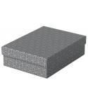 Esselte Pack de 3 Cajas Medianas de Almacenamiento con Tapa 265x100x360mm - Carton 100% Reciclado y Reciclable - Diseño Gris con