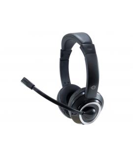 Conceptronic Auriculares con Microfono Flexible - Almohadillas Acolchadas - Diadema Ajustable - Control de Volumen - Cable de 2m