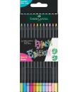 Faber-Castell Black Edition Pack de 12 Lapices de Colores Neon+Pastel - Mina Supersuave - Madera Negra - Ideales para Dibujo sob