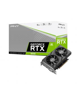 PNY GeForce RTX 3050 Verto Dual Fan Tarjeta Grafica 6GB GDDR6 NVIDIA - PCIe 4.0 x8, HDMI, DisplayPort