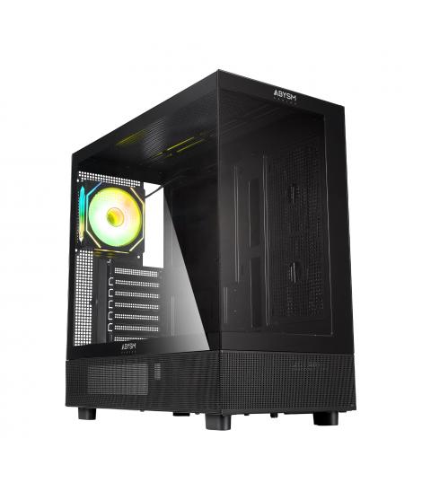 Abysm Danube Sava H400 Black Caja Torre ATX, ITX, Micro ATX - Lateral y Frontal Cristal Templado - 3.5" y 2.5" - USB-A, USB-C y 