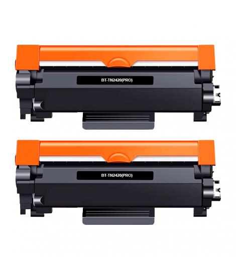 Brother TN2420/TN2410 Negro Pack de 2 Cartuchos de Toner Genericos