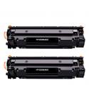 Generico HP CE285A/CE278A/CB435A/CB436A Negro Pack de 2 Cartuchos de Toner Genericos - Reemplaza 85A/78A/35A/36A