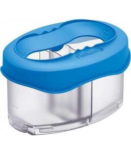 Pelikan Recipiente para Agua Azul - Tapa Desmontable - Antigoteo - 3 Compartimentos - Porta Pinceles