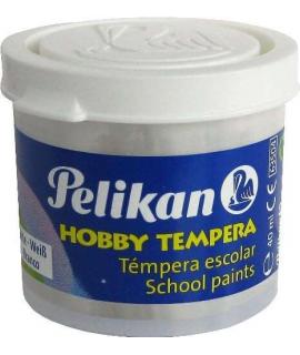 Pelikan Tempera Escolar Frasco 40ml - Facil de Lavar - Ideal para Manualidades - Color Blanco