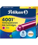 Pelikan Caja de 6 Cartuchos 4001 TP/6 - Tamaño Estandar - Color Rosa