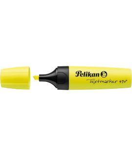 Pelikan Subrayador Textmarker 490 - Base de Agua - 3 Anchos de Trazo - Color Amarillo Fluorescente