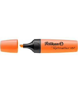 Pelikan Subrayador Textmarker 490 - Base de Agua - 3 Anchos de Trazo - Color Naranja Fluorescente