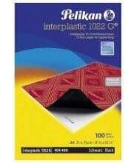 Pelikan Paquete de 10 Papel Carbon Interplastic 1022G - Ideal para Copias Precisas y Limpias - Color Negro