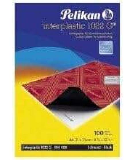 Pelikan Paquete de 10 Papel Carbon Interplastic 1022G - Ideal para Copias Precisas y Limpias - Color Negro