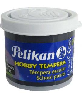 Pelikan Tempera Escolar Frasco 40ml - Facil de Lavar - Ideal para Proyectos Escolares - Color Negro