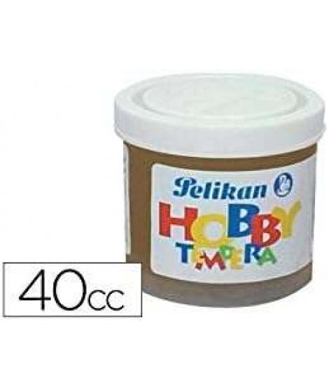 Pelikan Tempera Escolar Frasco 40ml - Ideal para Proyectos Escolares - Facil de Lavar - No Toxica - Color Siena Tostada