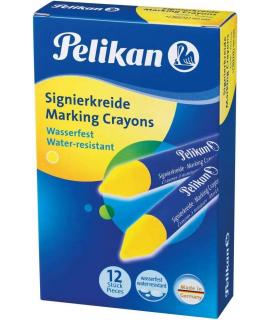Pelikan Barra para Marcar 762/12 - Resistente al Agua - Punta Biselada - Tinta de Secado Rapido - Color Amarillo