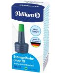 Pelikan Bote de Tinta para Tampones 28ml - Sin Aceite - Secado Rapido - Resistente al Agua - Color Verde Intenso