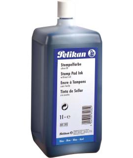 Pelikan Tinta de Sellar sin Aceite - Botella 1L - Secado Rapido - Resistente al Agua - Color Azul Intenso