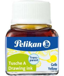 Pelikan Tinta China 523 10ml N.5 - Botella de 10ml - Resistente al Agua - Ideal para Dibujo y Caligrafia - Color Amarillo