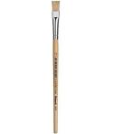 Pelikan Pincel Serie 613F Nº12 - Pincel de Punta Plana de Pelo Natural - para Colores Pastosos - Ideal para Oleo, Acrilico y Tem