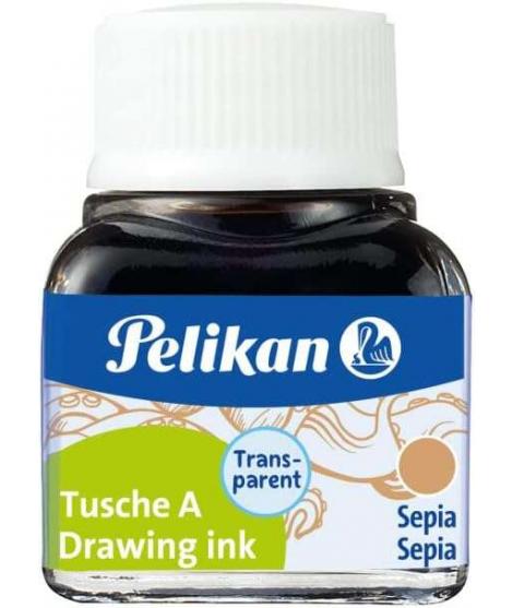 Pelikan Tinta China 523 10ml N.15 - 10ml - Tinta de Alta Calidad - Ideal para Dibujo y Caligrafia - Color Sepia