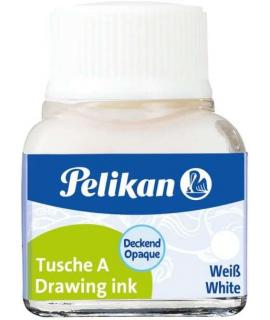 Pelikan Tinta China 523 10ml N.18 - 10ml - Resistente al Agua - Secado Rapido - Color Blanco